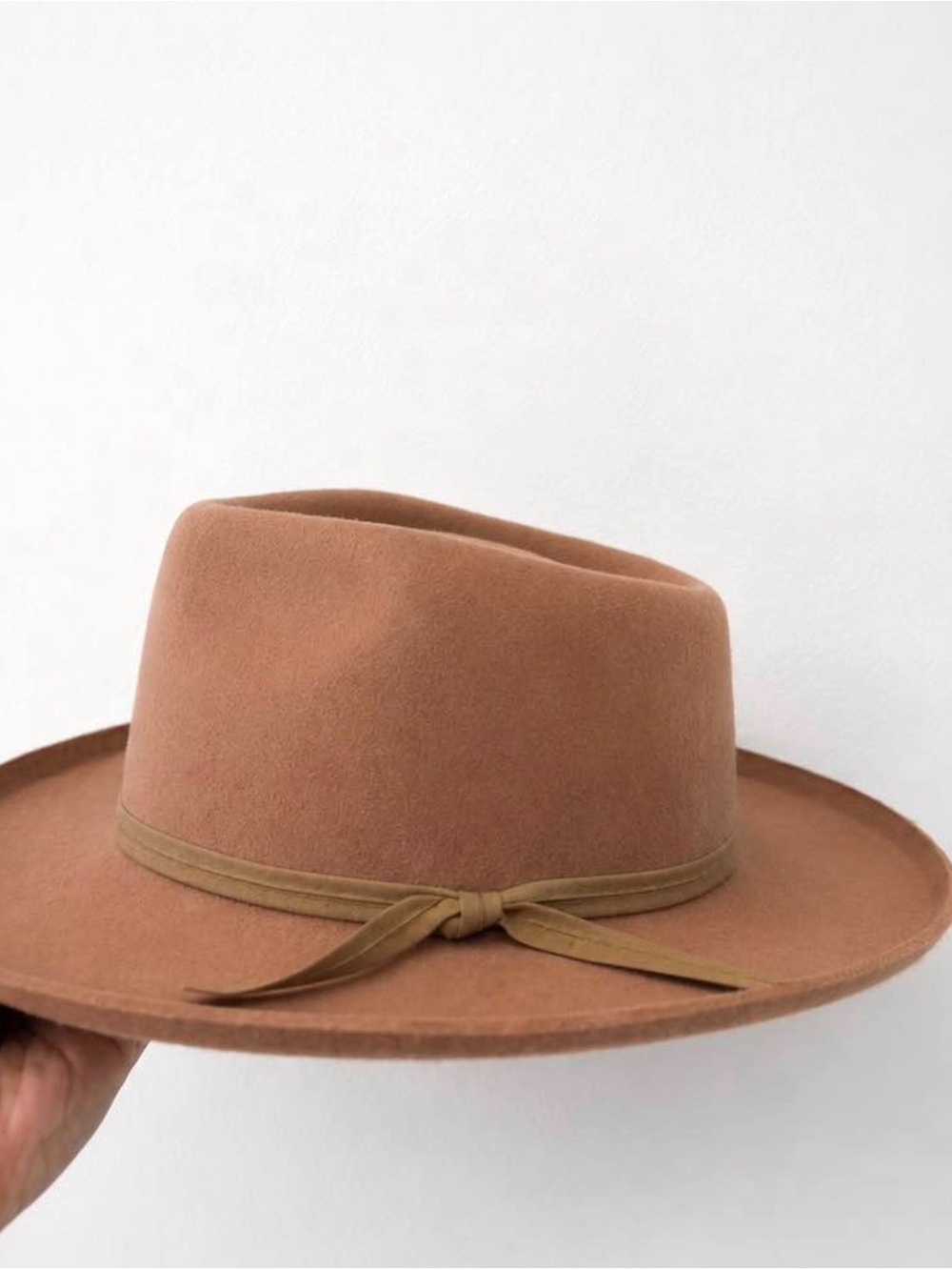 Lack Of Color Women's Wide-Brim Felt Hat in Chestnut Small